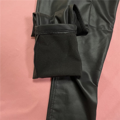 Melody Black Pleather Pants Womens Heat Fleece Lined Leggings Pu Skinny Push Up Trousers The Clothing Company Sydney