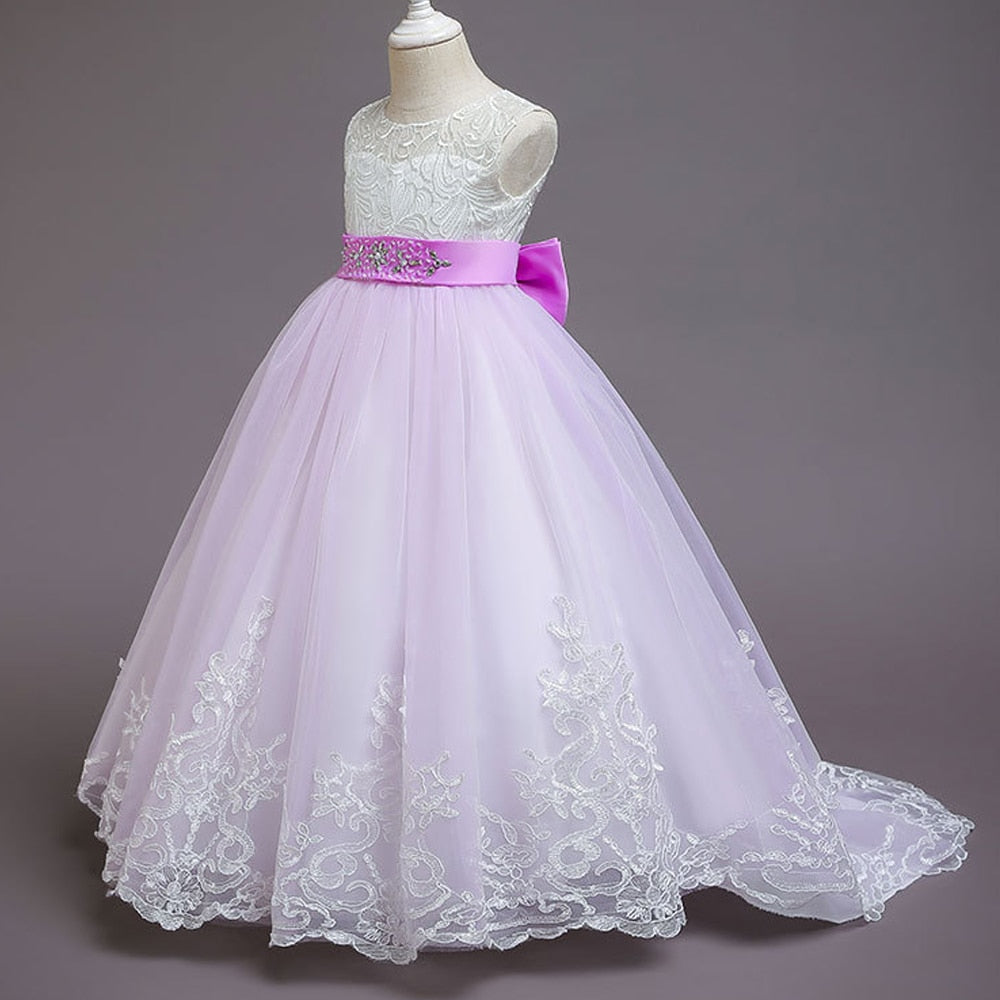 White Lace Bridesmaid Dress Kids Dresses For Girls Children Princess Evening Dress Girl Party Wedding Dress Costume The Clothing Company Sydney