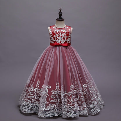 Puffy Tulle Lace Flower Girl Dress Costume Children Bride Ball Gown Princess Dress for Girl Wedding Party Dresses The Clothing Company Sydney