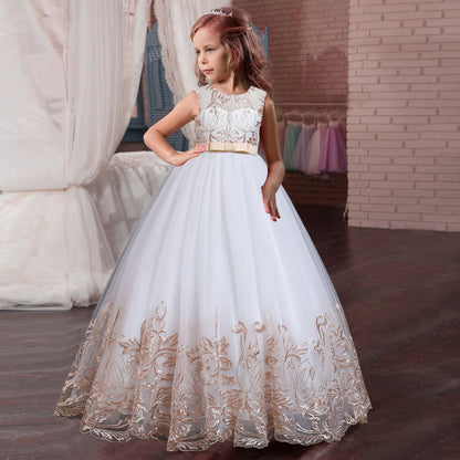 Puffy Tulle Lace Flower Girl Dress Costume Children Bride Ball Gown Princess Dress for Girl Wedding Party Dresses The Clothing Company Sydney