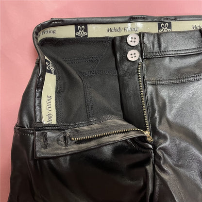 Melody Black Pleather Pants Womens Heat Fleece Lined Leggings Pu Skinny Push Up Trousers The Clothing Company Sydney