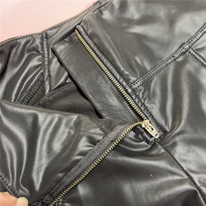 Melody Black Pleather Pants Womens Heat Fleece Lined Leggings Pu Skinny Push Up Trousers The Clothing Company Sydney