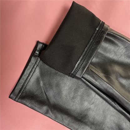 Melody Black Pleather Pants Womens Heat Fleece Lined Leggings Pu Skinny Push Up Trousers The Clothing Company Sydney