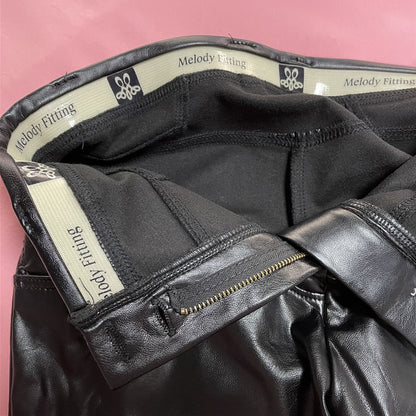 Melody Black Pleather Pants Womens Heat Fleece Lined Leggings Pu Skinny Push Up Trousers The Clothing Company Sydney