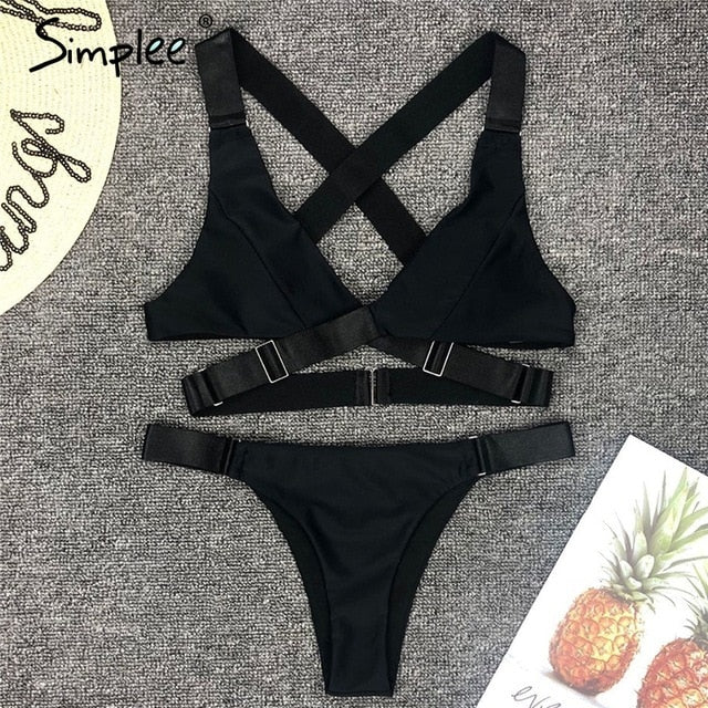 Two-piece bikini set Push up bandage swimsuit Sexy summer beach style ladies swimwear set white swimwear The Clothing Company Sydney