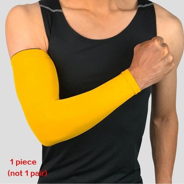 1PC Ice Fabric Summer UV Protection Running Basketball Volleyball Cycling Sunscreen Sports Arm Sleeve The Clothing Company Sydney