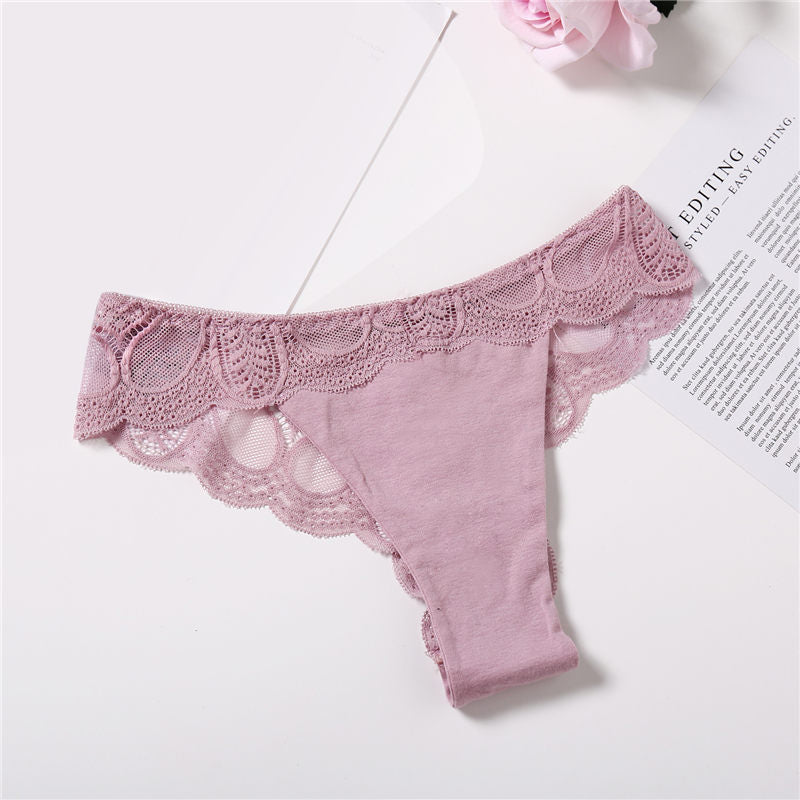 3 Pack Cotton G-string Briefs Lace Underwear Floral Thong Panties The Clothing Company Sydney