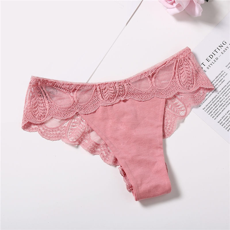 3 Pack Cotton G-string Briefs Lace Underwear Floral Thong Panties The Clothing Company Sydney