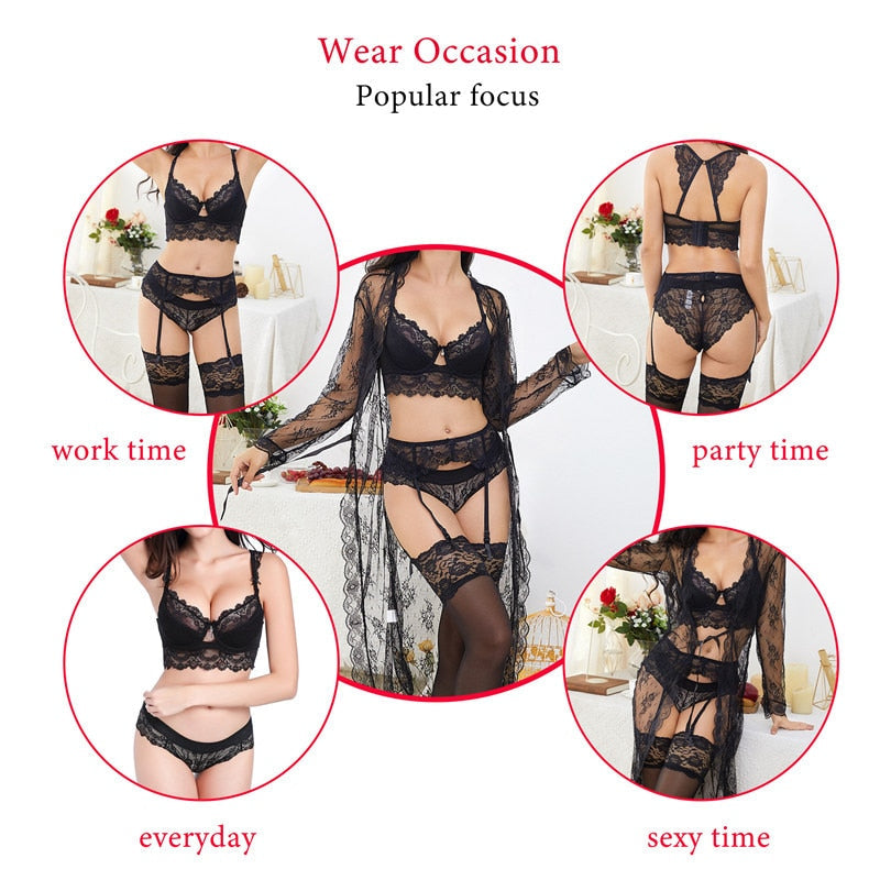 7 Piece Lace Thong Underwear Lingerie Set The Clothing Company Sydney