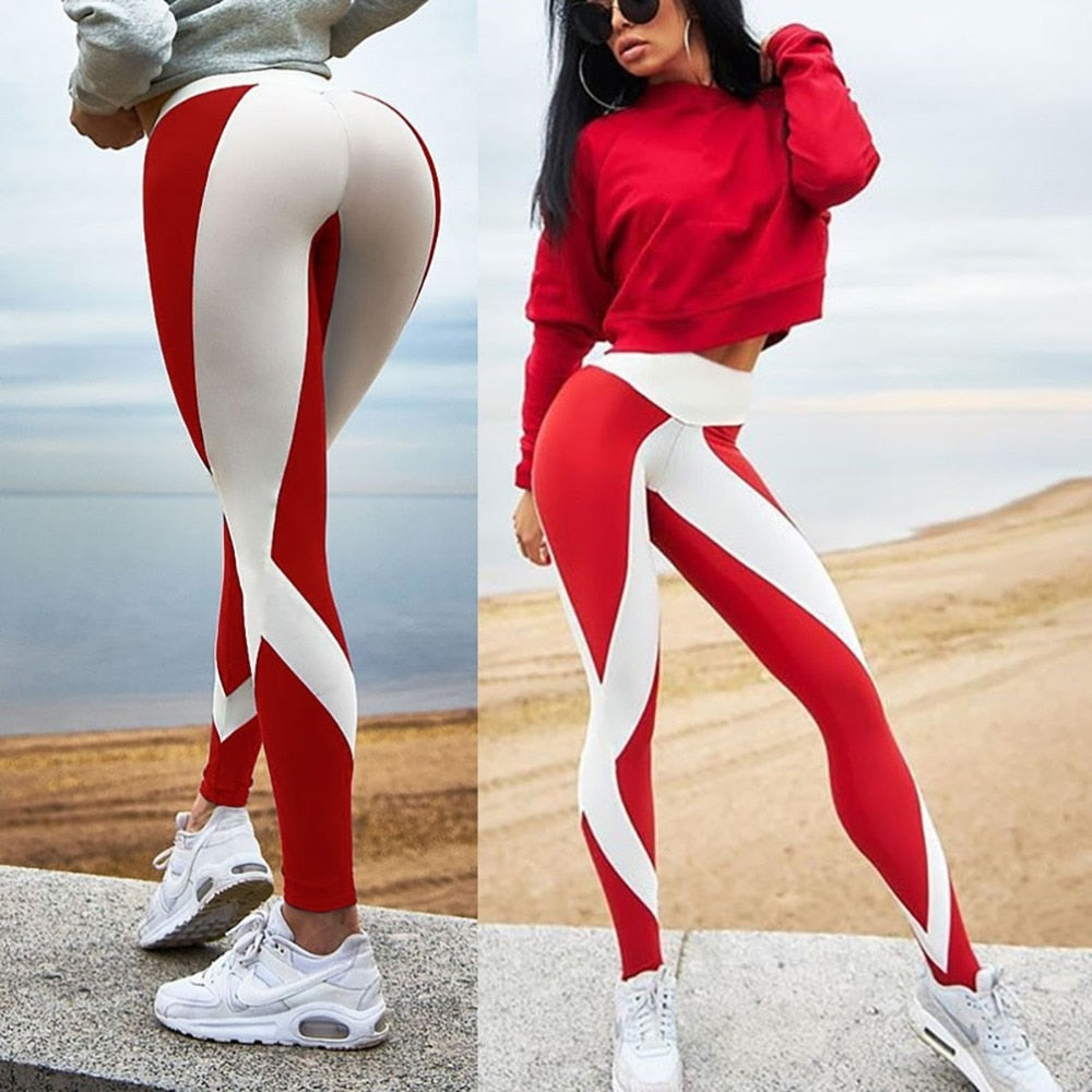 Slim High Waist Elasticity Leggings Fitness Printed Breathable Pants Leggings The Clothing Company Sydney