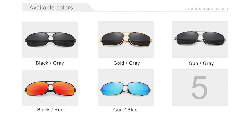 Vintage Retro Brand Designer Polarized Sunglasses Square Classic Men's Shades Sun glasses with UV 400 The Clothing Company Sydney