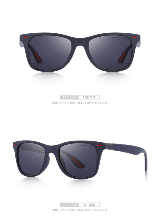 Unisex Classic Retro Rivet Polarized Lighter Design Square Frame Sunglasses Lighter Design Square Frame with UV Protection The Clothing Company Sydney
