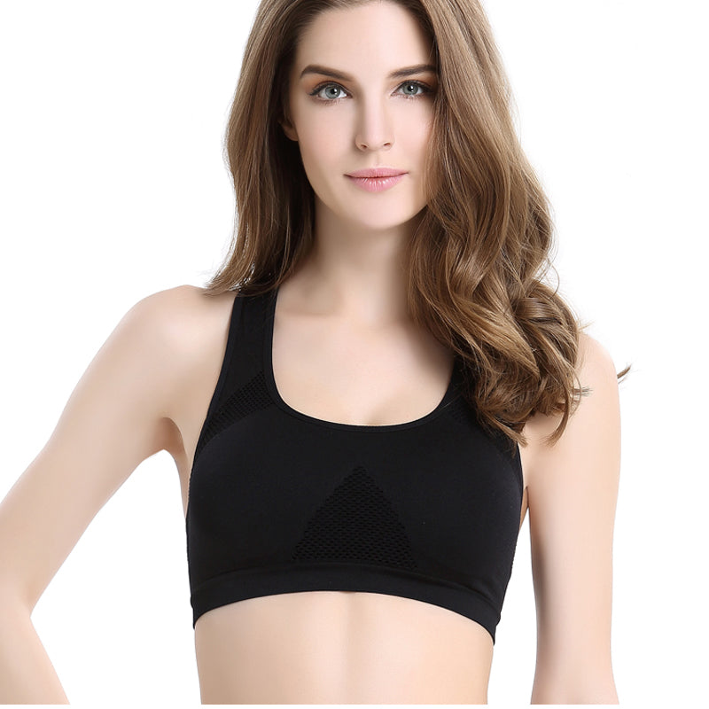 Breathable Sports Bra Absorbent Sweat Shockproof Padded Sports Bra Top Athletic Gym Running Fitness Yoga Sports Top The Clothing Company Sydney