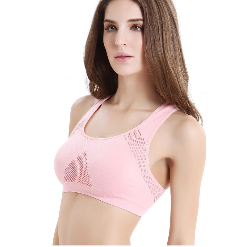 Breathable Sports Bra Absorbent Sweat Shockproof Padded Sports Bra Top Athletic Gym Running Fitness Yoga Sports Top The Clothing Company Sydney