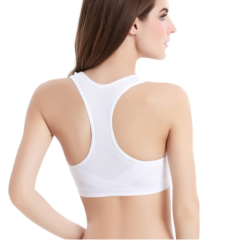 Breathable Sports Bra Absorbent Sweat Shockproof Padded Sports Bra Top Athletic Gym Running Fitness Yoga Sports Top The Clothing Company Sydney