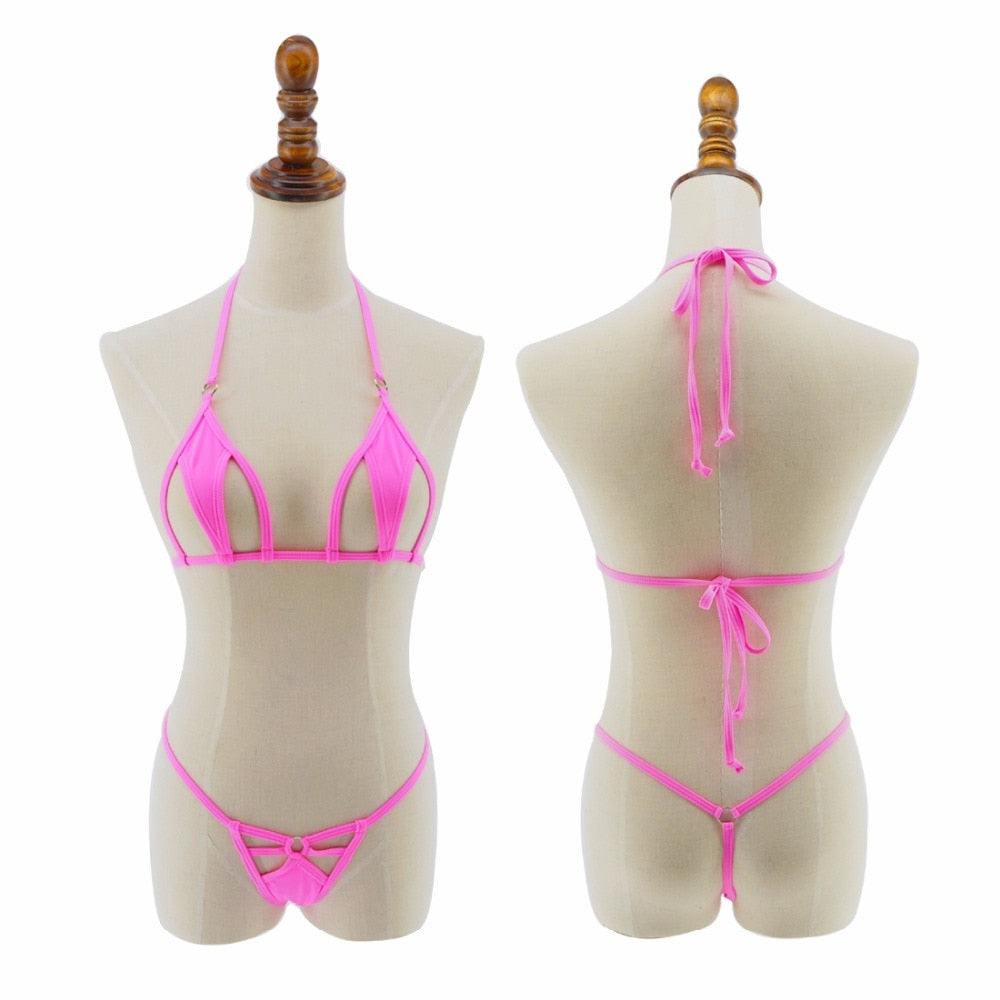 2 Piece Micro Bikini G String mini Bikini Thong Swimsuit Beachwear Multi Color Bathing Suits The Clothing Company Sydney