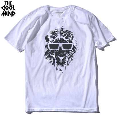 Cotton short sleeve animal lion printed casual o-neck knitted mens T-shirt men's tops tee shirts The Clothing Company Sydney