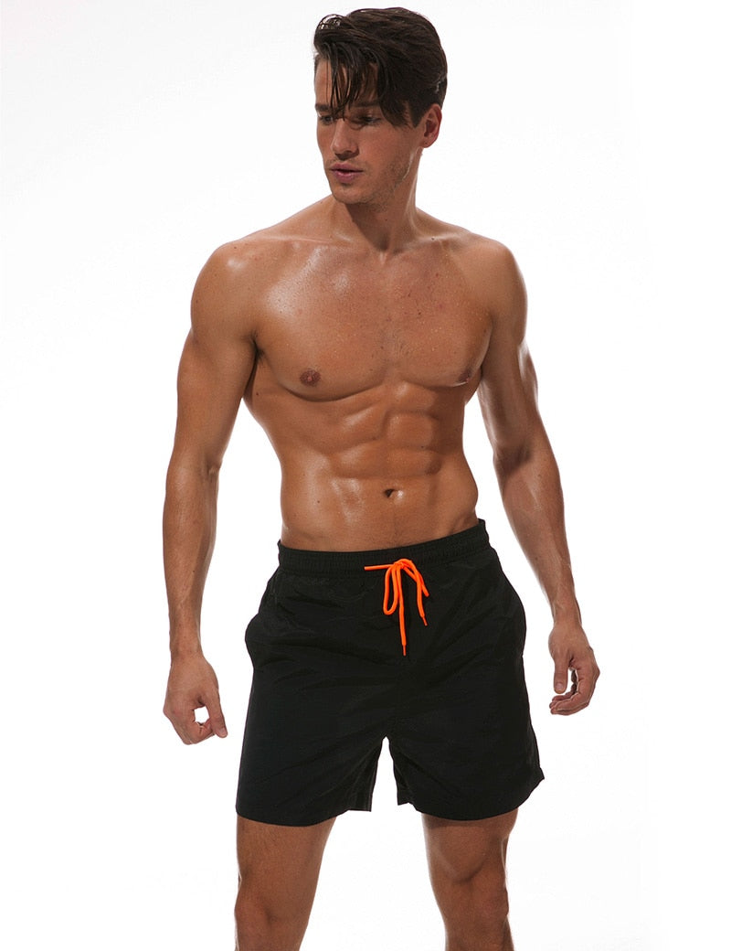 Brand Men's Breathable Sport Swimming Solid Color Elastic Waist Beach Summer Swim Board Shorts The Clothing Company Sydney