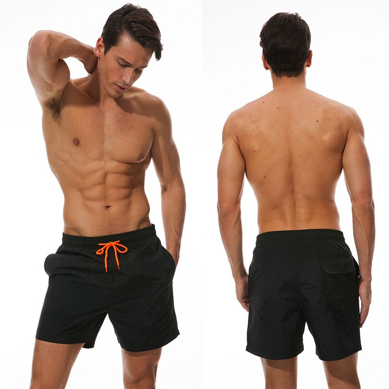 Brand Men's Breathable Sport Swimming Solid Color Elastic Waist Beach Summer Swim Board Shorts The Clothing Company Sydney
