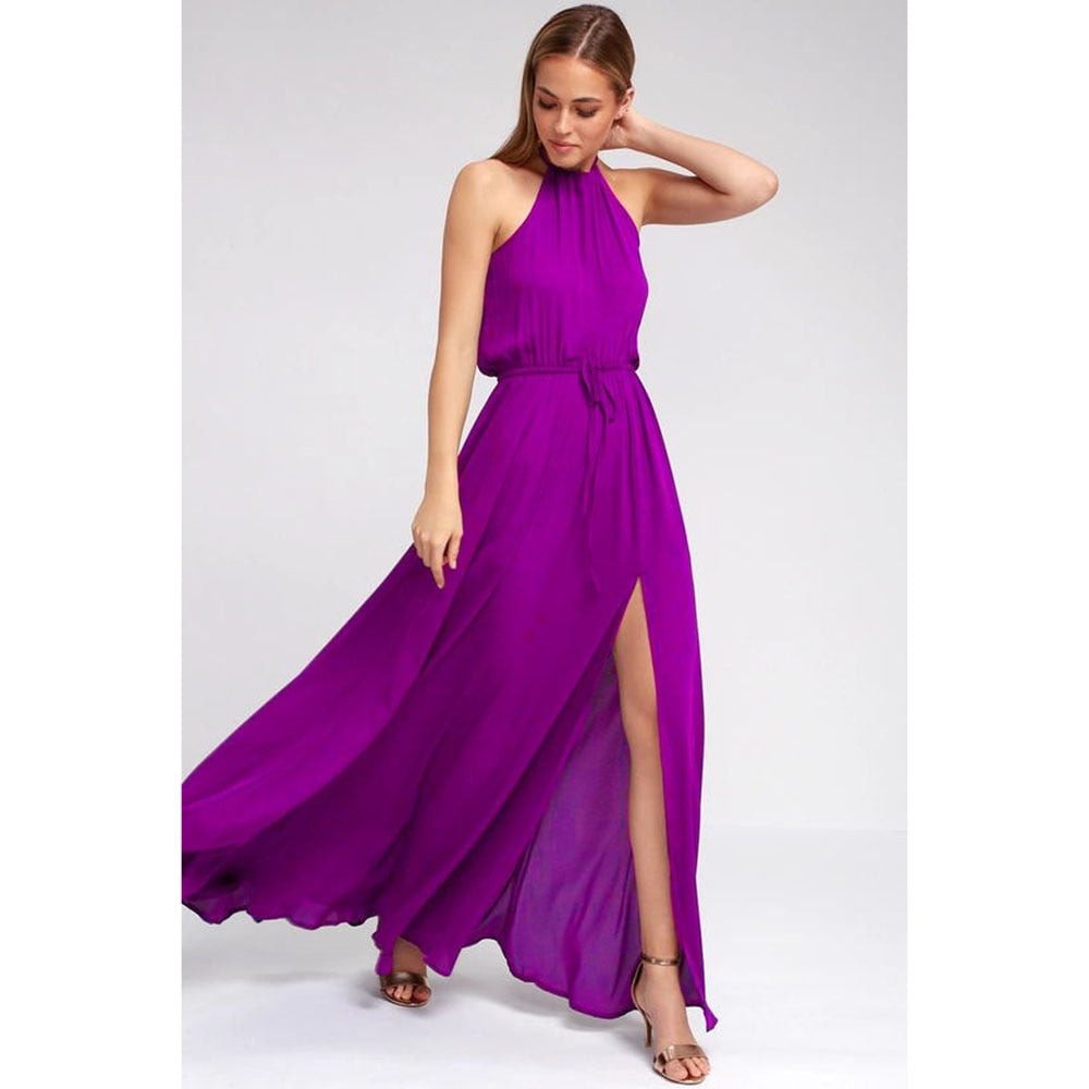 Long High Split Boho Beach Dress Tunic Maxi Dress Women Evening Party Dress The Clothing Company Sydney