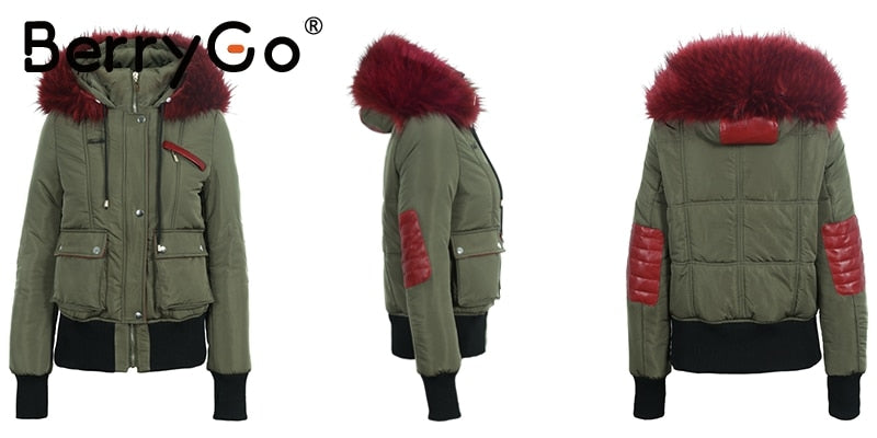 Hooded Fur Waist Length Zipper Front Bomber Jacket in 3 Colours The Clothing Company Sydney