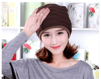 Beanies Knitted Men's Ladies Winter Men Caps Warm Fur Winter Beanie Fleece Knit Bonnet  Hat The Clothing Company Sydney