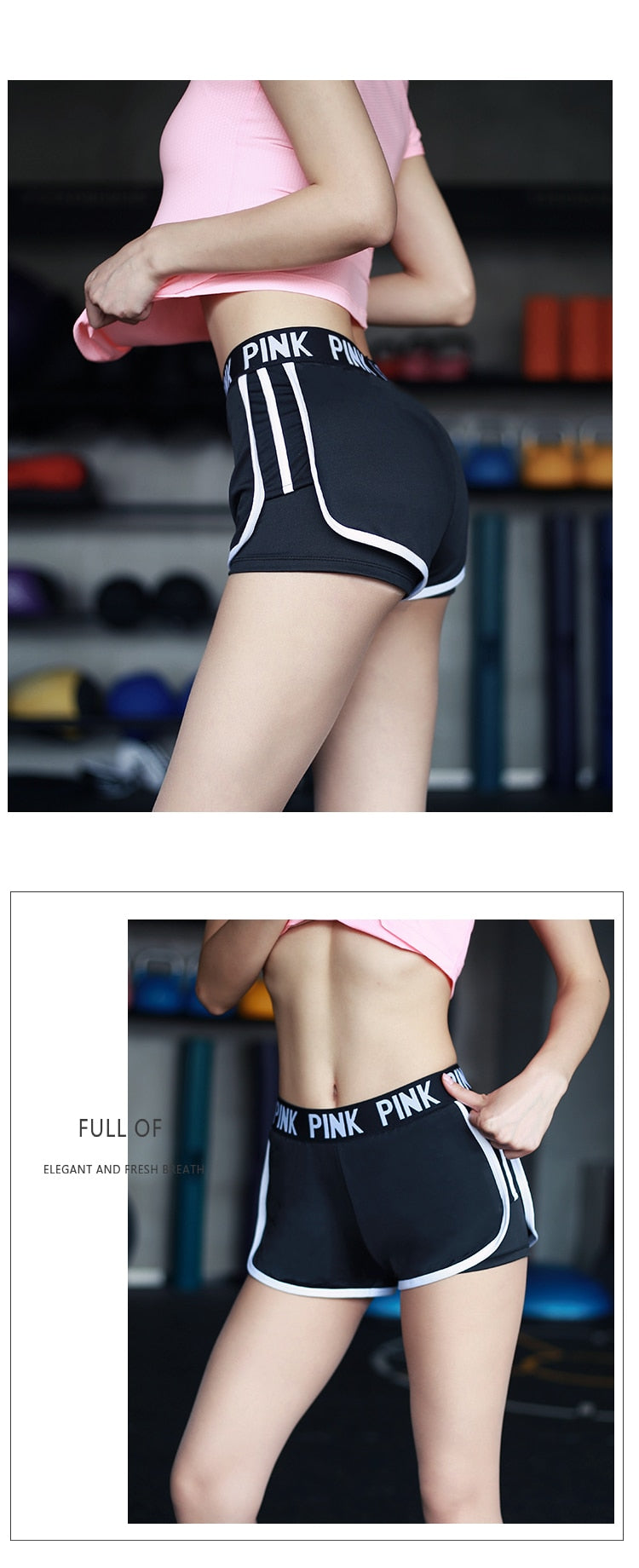 Sports running Yoga Middle Waisted Gym Fitness Elastic Quick Dry Running Shorts The Clothing Company Sydney