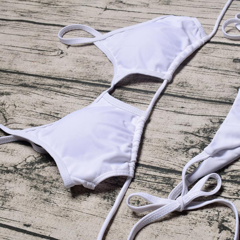 2 Piece Push Up Bra Top Padded String Thong Bikini Low Waist Swimsuit Swimwear The Clothing Company Sydney
