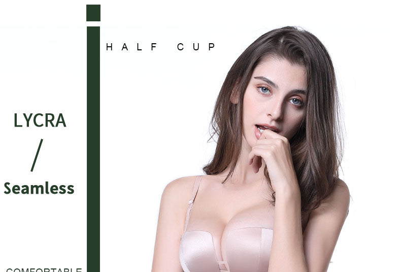 Half Cup 1/2 Cup Small chest Push Up Smooth Seamless Bra Memory Soft Underwire Bra The Clothing Company Sydney