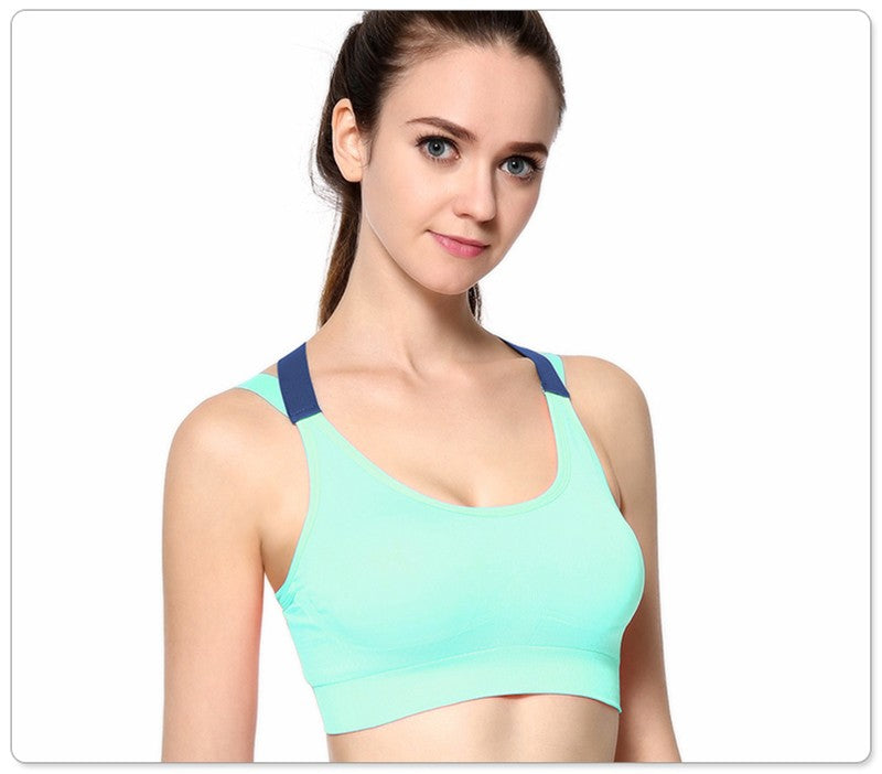 Cross Strap Back Women Sports Bra,Professional Quick Dry Padded Shockproof Gym Fitness Running Yoga Sport Brassiere Top The Clothing Company Sydney