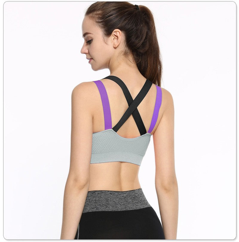 Cross Strap Back Women Sports Bra,Professional Quick Dry Padded Shockproof Gym Fitness Running Yoga Sport Brassiere Top The Clothing Company Sydney