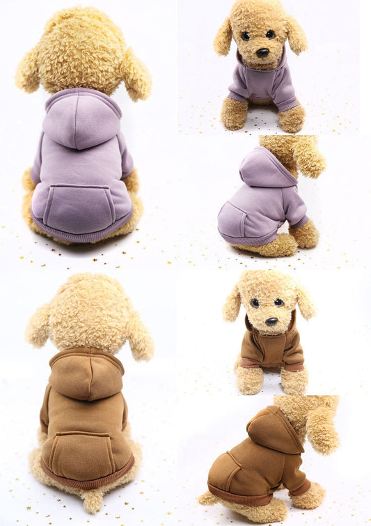 Autumn and winter warm pocket sweater dog hoodies two feet sports pet clothes dog coat for winter The Clothing Company Sydney