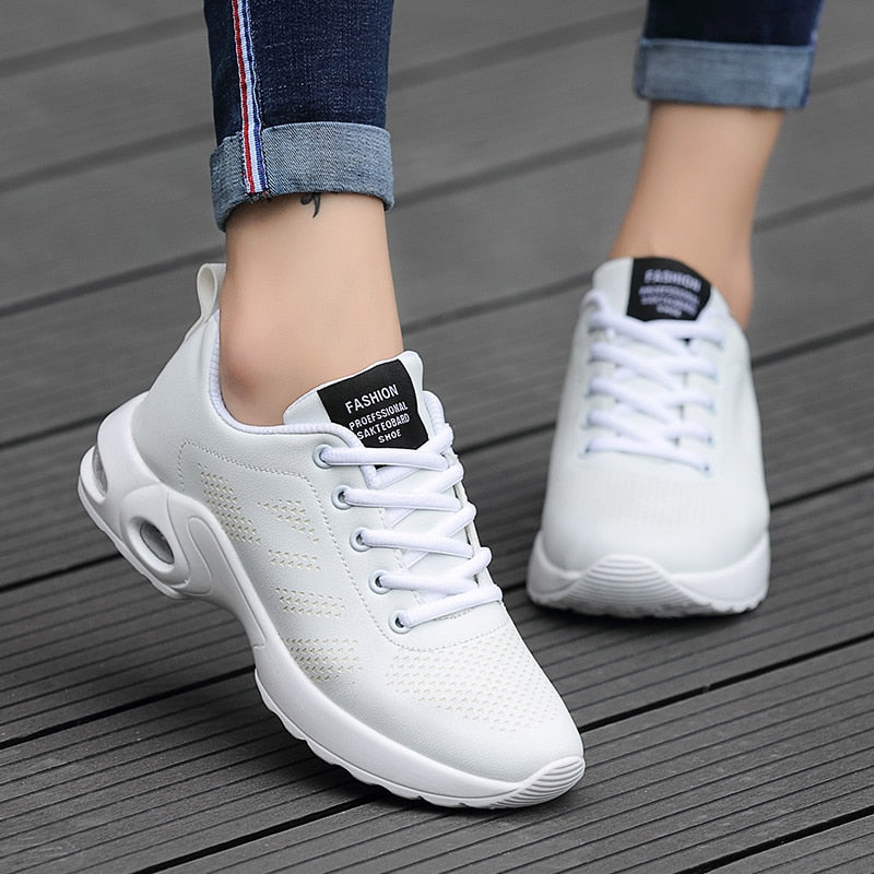 Breathable Mesh Comfort Jogging Air Cushion Lace Up Ladies Fashion Running Outdoor Sports Sneakers Shoes The Clothing Company Sydney
