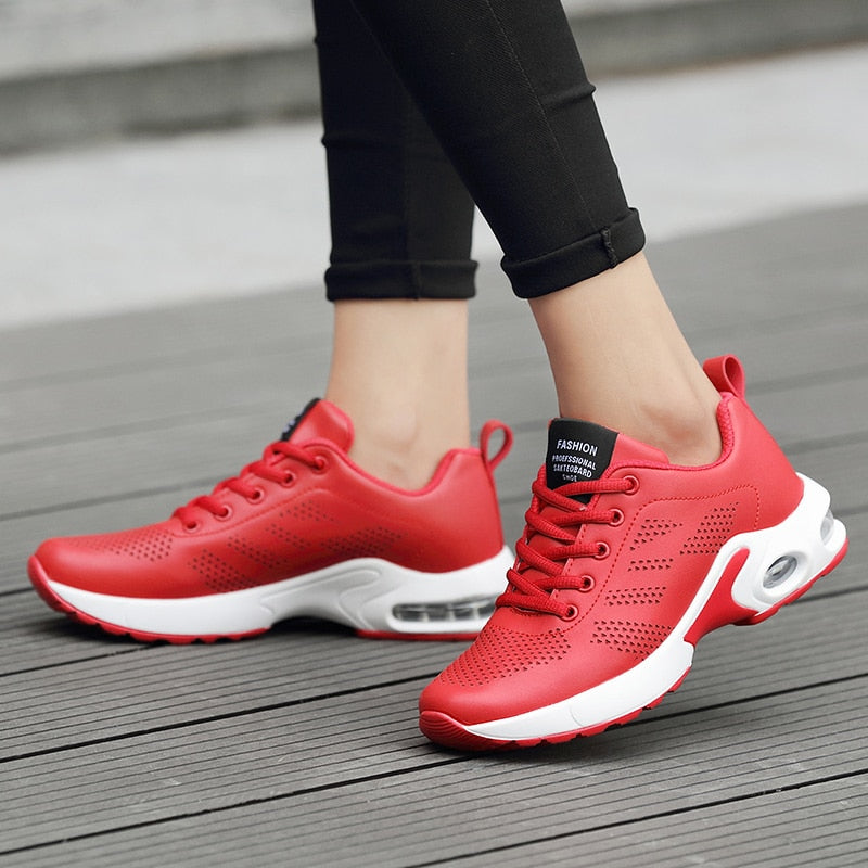 Breathable Mesh Comfort Jogging Air Cushion Lace Up Ladies Fashion Running Outdoor Sports Sneakers Shoes The Clothing Company Sydney