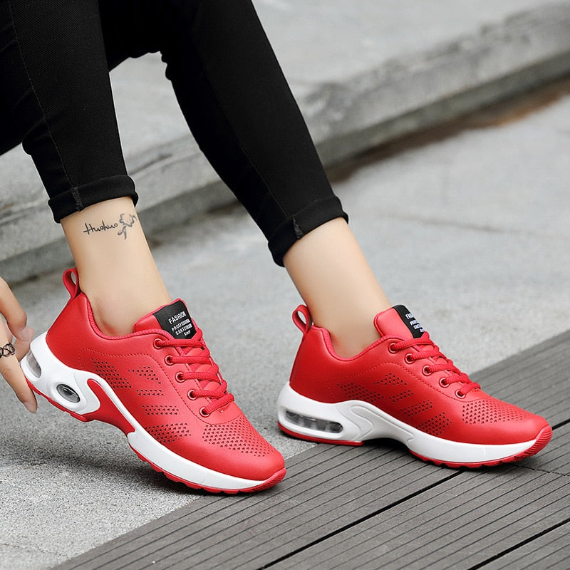 Breathable Mesh Comfort Jogging Air Cushion Lace Up Ladies Fashion Running Outdoor Sports Sneakers Shoes The Clothing Company Sydney