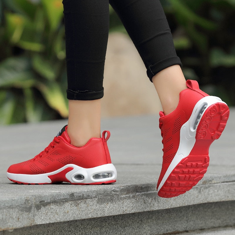 Breathable Mesh Comfort Jogging Air Cushion Lace Up Ladies Fashion Running Outdoor Sports Sneakers Shoes The Clothing Company Sydney