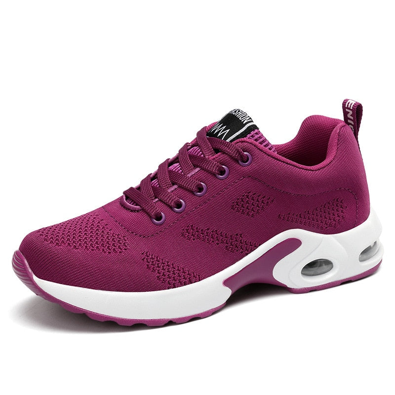 Breathable Mesh Comfort Jogging Air Cushion Lace Up Ladies Fashion Running Outdoor Sports Sneakers Shoes The Clothing Company Sydney