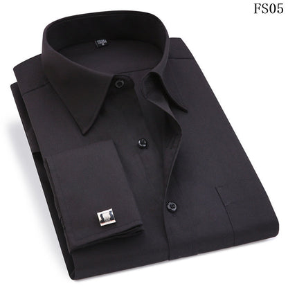 French Cufflinks  Long Sleeve Casual Slim Fit French Cuff Dress Shirts For Men The Clothing Company Sydney