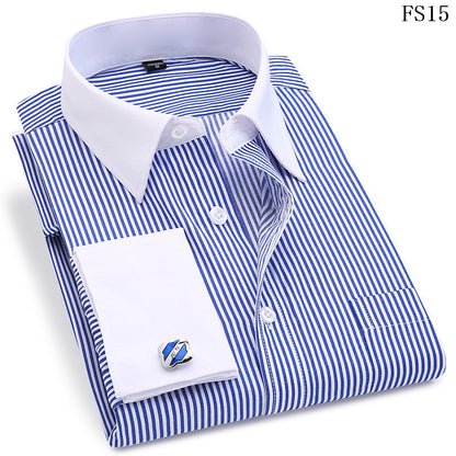 French Cufflinks  Long Sleeve Casual Slim Fit French Cuff Dress Shirts For Men The Clothing Company Sydney