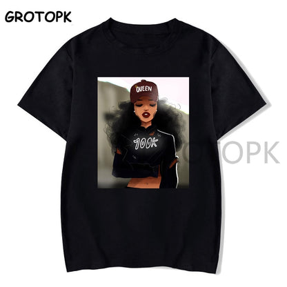 Female Print Hip Hop Rock Black Summer Women Streetwear Casual T Shirt The Clothing Company Sydney