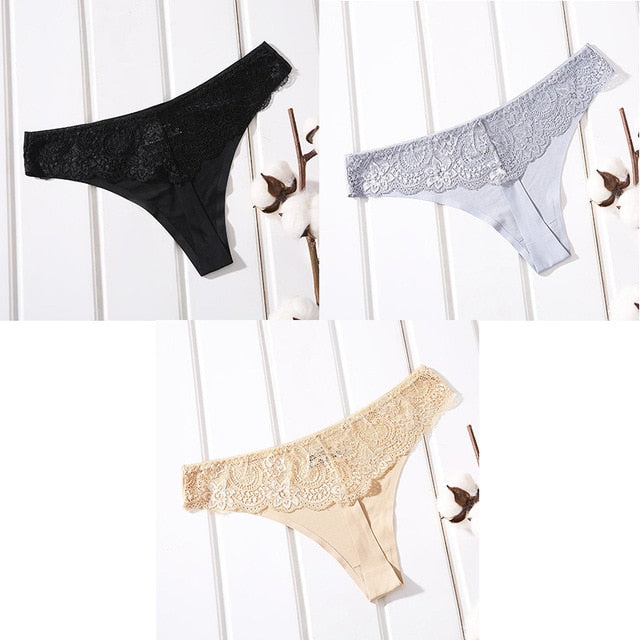 3 Piece Sexy Seamless Cotton G-string Sexy Seamless Thong Underwear Panties The Clothing Company Sydney