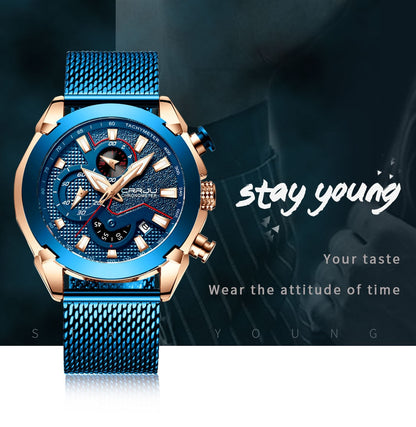 Luxury Brand Army Military Watch High-Quality 316L Stainless Steel Chronograph Men's Watch The Clothing Company Sydney