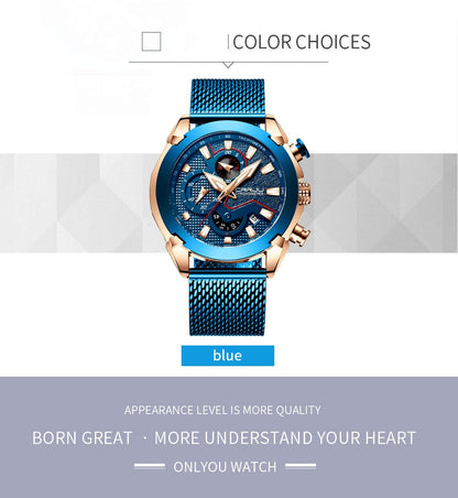 Luxury Brand Army Military Watch High-Quality 316L Stainless Steel Chronograph Men's Watch The Clothing Company Sydney