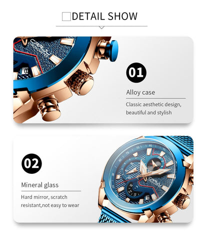 Luxury Brand Army Military Watch High-Quality 316L Stainless Steel Chronograph Men's Watch The Clothing Company Sydney