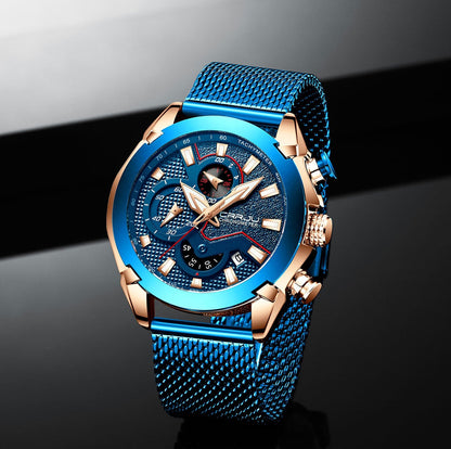 Luxury Brand Army Military Watch High-Quality 316L Stainless Steel Chronograph Men's Watch The Clothing Company Sydney