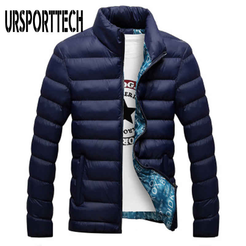 Stand Collar Parka Jacket Men's Solid Thick Jackets and Coats Winter Parkas The Clothing Company Sydney