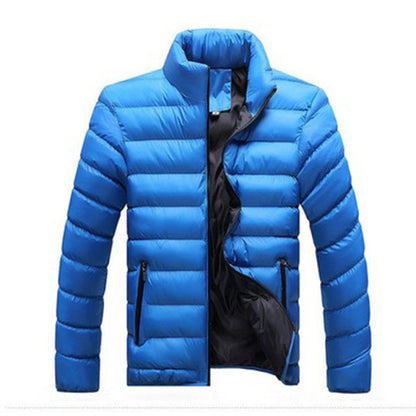 Stand Collar Parka Jacket Men's Solid Thick Jackets and Coats Winter Parkas The Clothing Company Sydney