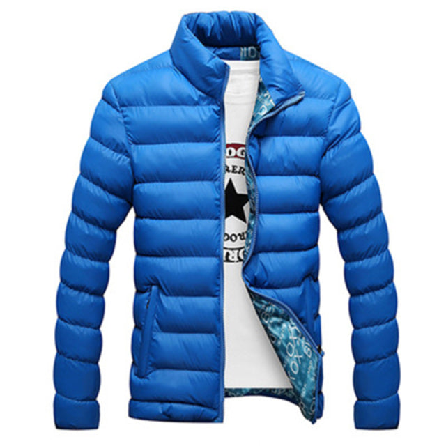 Stand Collar Parka Jacket Men's Solid Thick Jackets and Coats Winter Parkas The Clothing Company Sydney