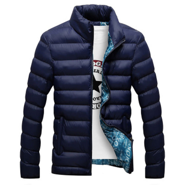 Stand Collar Parka Jacket Men's Solid Thick Jackets and Coats Winter Parkas The Clothing Company Sydney