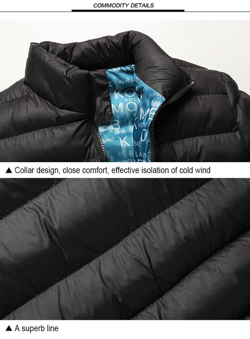 Stand Collar Parka Jacket Men's Solid Thick Jackets and Coats Winter Parkas The Clothing Company Sydney